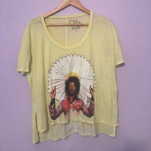 Chaser Jimi Hendrix yellow tee